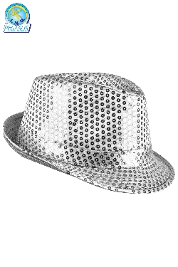 CAPPELLO PAILLETTES ARGENTO